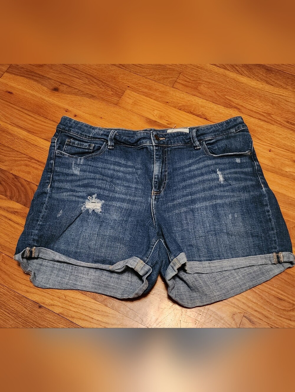 Cosmic Blue Love Cut Off Shorts